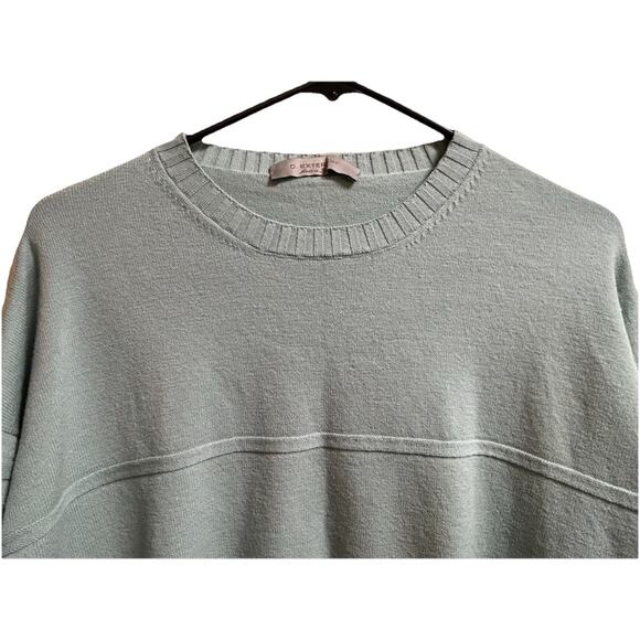 D.Exterior Women's Wool Blend Open Knit Mint Green Long Sleeve Sweater - Size S - Picture 3 of 6